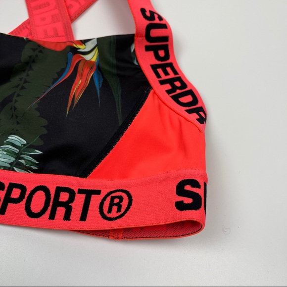 SUPERDRY Sport Neon Orange Sports Bra XS - Picture 8 of 16